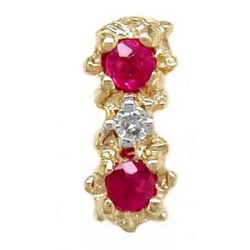 AC247 14K RUBY & DIAMOND SLIDE SPACER 